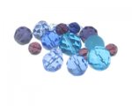 Approx. 1.5 - 2oz. Blue/Purple/Turquoise Glass Bead Mix Approx. 1.5 - 2oz. Blue/Purple/Turquoise Glass Bead Mix
