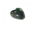 28mm Green Pattern Foil Heart Handmade Lampwork Glass Bead 28mm Green Pattern Foil Heart Handmade Lampwork Glass Bead