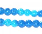 10mm Dark to Light Turquoise Crackle Bead 10mm Dark to Light Turquoise Crackle Bead