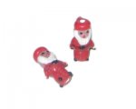 26 x 16mm Red Santa Lampwork Glass Bead, 2 beads 26 x 16mm Red Santa Lampwork Glass Bead, 2 beads