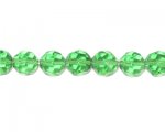 12mm Green Faceted Glass Bead, 13" string 12mm Green Faceted Glass Bead, 13" string