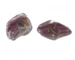 32 x 24mm Purple Polygon Handmade Lampwork Bead, 2 beads 32 x 24mm Purple Polygon Handmade Lampwork Bead, 2 beads