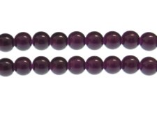 (image for) 10mm Plum Gemstone-Style Glass Bead, approx. 17 beads