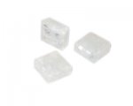14mm White Swirl Square Lampwork Glass Bead, 6 beads 14mm White Swirl Square Lampwork Glass Bead, 6 beads