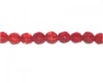 10mm Strawberry Red Faceted Round Glass Bead, 13" string 10mm Strawberry Red Faceted Round Glass Bead, 13" string