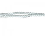 4mm Silver Blue Glass Pearl Bead, approx. 113 beads 4mm Silver Blue Glass Pearl Bead, approx. 113 beads