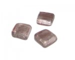 16mm Soft Bronze Foil Rectangle Handmade Lampwork Bead, 6 beads 16mm Soft Bronze Foil Rectangle Handmade Lampwork Bead, 6 beads