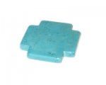 38mm Dyed Turquoise Cross Pendant 38mm Dyed Turquoise Cross Pendant