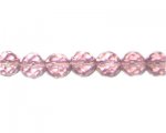 10mm Pink Faceted Round Glass Bead, 14" string 10mm Pink Faceted Round Glass Bead, 14" string