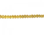 6x4mm Gold Pressed Glass Disc Bead, 13" string 6x4mm Gold Pressed Glass Disc Bead, 13" string