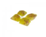 18mm Yellow Spatter Diamond Lampwork Glass Bead, 4 beads 18mm Yellow Spatter Diamond Lampwork Glass Bead, 4 beads