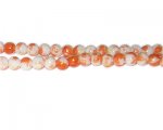 6mm Orange GoldLeaf-Style Glass Bead, approx. 72 beads 6mm Orange GoldLeaf-Style Glass Bead, approx. 72 beads