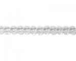 6mm Crystal Pressed Glass Bead, 12" string 6mm Crystal Pressed Glass Bead, 12" string