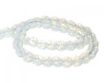 8mm Milky White Semi-Opaque Faceted Glass Bead, 16" string 8mm Milky White Semi-Opaque Faceted Glass Bead, 16" string