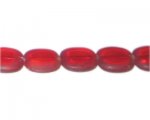 16 x 18mm Red Frosted Tablecut Glass Bead, 4 beads 16 x 18mm Red Frosted Tablecut Glass Bead, 4 beads