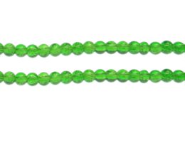 (image for) 6mm Apple Green Round Crackle Glass Bead, approx. 74 beads