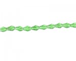 8 x 6mm Green Faceted Drop Glass Bead, 13" string 8 x 6mm Green Faceted Drop Glass Bead, 13" string