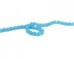 6mm Turquoise Semi-Opaque Faceted Glass Bead, 12" string 6mm Turquoise Semi-Opaque Faceted Glass Bead, 12" string