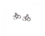 12mm Silver Yoga OHM Metal Charm, 3 charms 12mm Silver Yoga OHM Metal Charm, 3 charms