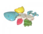 Approx. 2oz. Mix Dyed Turquoise Charms/Beads Approx. 2oz. Mix Dyed Turquoise Charms/Beads