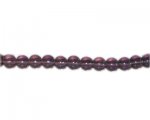 8mm Purple Pressed Glass Bead, 13" string 8mm Purple Pressed Glass Bead, 13" string