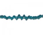6mm Aqua Green Side-Drilled Faceted Bi-cone Glass Bead, 12 beads 6mm Aqua Green Side-Drilled Faceted Bi-cone Glass Bead, 12 beads