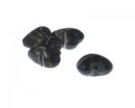20mm Black Pattern Heart Lampwork Glass Bead, 4 beads 20mm Black Pattern Heart Lampwork Glass Bead, 4 beads