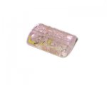 28 x 22mm Pink Pattern Rectangle Handmade Lampwork Glass Bead 28 x 22mm Pink Pattern Rectangle Handmade Lampwork Glass Bead