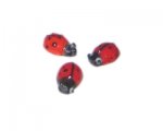 16 x 10mm Red/Black Ladybug Lampwork Glass Bead, 6 beads 16 x 10mm Red/Black Ladybug Lampwork Glass Bead, 6 beads