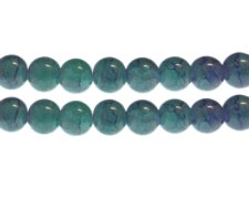 (image for) 12mm Blue/Purple Duo-Style Glass Bead, approx. 13 beads
