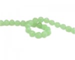 8mm Light Green Semi-Opaque Faceted Glass Bead, 16" string 8mm Light Green Semi-Opaque Faceted Glass Bead, 16" string