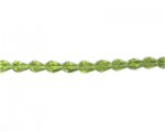 8 x 6mm Apple Green Faceted Drop Glass Bead, 13" string 8 x 6mm Apple Green Faceted Drop Glass Bead, 13" string