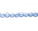 10mm Sky Blue Faceted Round Glass Bead, 13" string 10mm Sky Blue Faceted Round Glass Bead, 13" string