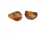 22mm Orange Lampwork Glass Bead, 2 beads 22mm Orange Lampwork Glass Bead, 2 beads
