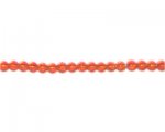 4mm Orange Round Pressed Glass Bead, 2 x 12" strings 4mm Orange Round Pressed Glass Bead, 2 x 12" strings