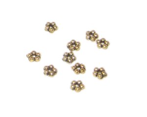 (image for) 4mm Gold Metal Spacer Bead - approx. 20 beads