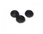 16 x 12mm Black Faceted Rondelle Glass Bead, 4 beads 16 x 12mm Black Faceted Rondelle Glass Bead, 4 beads