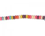 6 x 4mm Color Dyed Turquoise Rondelle Beads, 9" string 6 x 4mm Color Dyed Turquoise Rondelle Beads, 9" string