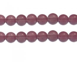 (image for) 12mm Eggplant Jade-Style Glass Bead, approx. 18 beads