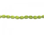 8 x 6mm Apple Green Faceted Oval Glass Bead, 13" string 8 x 6mm Apple Green Faceted Oval Glass Bead, 13" string