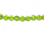 10mm Apple Green Faceted Round Bead, 13" string 10mm Apple Green Faceted Round Bead, 13" string
