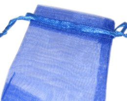 (image for) 3.5 x 4.75" Dark Blue Organza Gift Bag - 3 bags