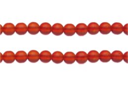 (image for) 8mm Burnt Orange Semi-Matte Glass Bead, approx. 32 beads