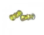26 x 14mm Yellow Column Handmade Lampwork Glass Beads, 2 beads 26 x 14mm Yellow Column Handmade Lampwork Glass Beads, 2 beads