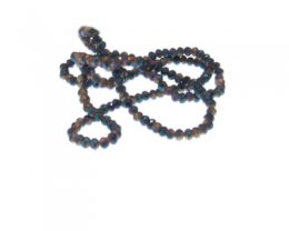 (image for) 2mm Blue Silver Luster Glass Beads, 16" string