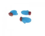 16 x 20mm Blue Mitten Lampwork Glass Bead, 3 beads 16 x 20mm Blue Mitten Lampwork Glass Bead, 3 beads