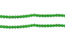 (image for) 4mm Apple Green Round Crackle Glass Bead, approx. 105 beads