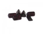 16 x 10mm Plum Triangle Tube Pressed Glass Bead, 6 beads 16 x 10mm Plum Triangle Tube Pressed Glass Bead, 6 beads