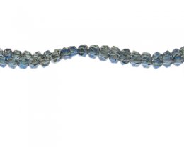 (image for) 6mm Blue Faceted Glass Bead, 20" string