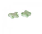 22 x 18mm Green Dot Butterfly Lampwork Glass Bead, 2 beads 22 x 18mm Green Dot Butterfly Lampwork Glass Bead, 2 beads
